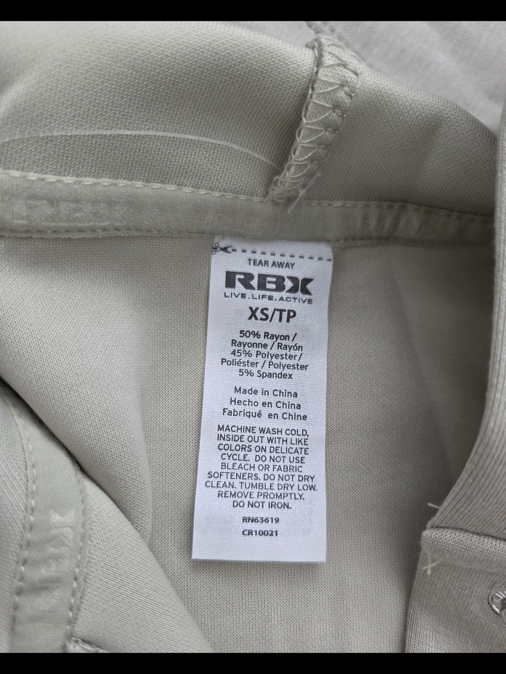 RBX Active Lightweight Hooded Pullover - Size XS (NWT) - Picture 5 of 8